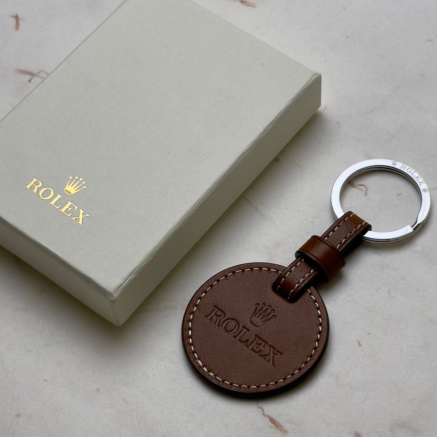 Rolex Brown Leather Keychain For Luxury Enthusiasts | Timeless Elegance And Craftsmanship