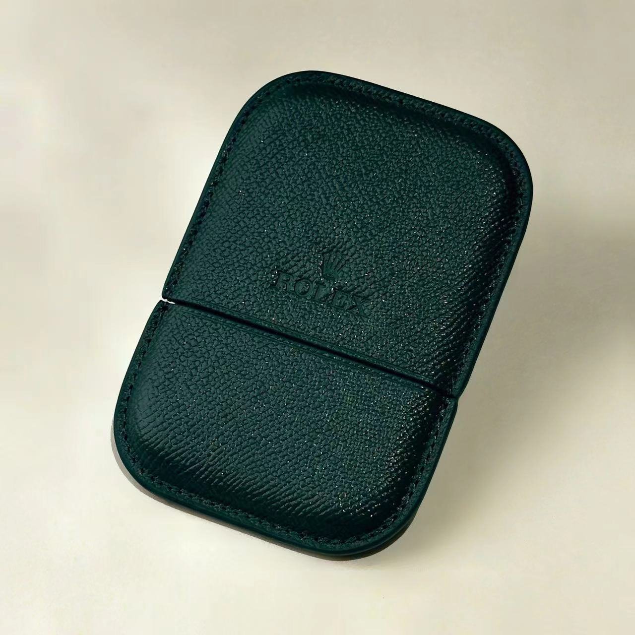 Rolex Dark Green Caviar Leather Cardholder For Vips | Exclusive Luxury Accessory