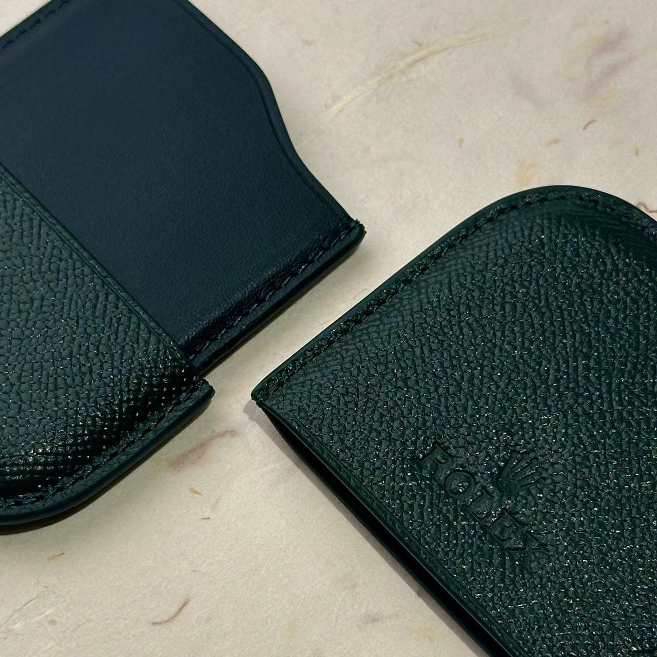 Rolex Dark Green Caviar Leather Cardholder For Vips | Exclusive Luxury Accessory