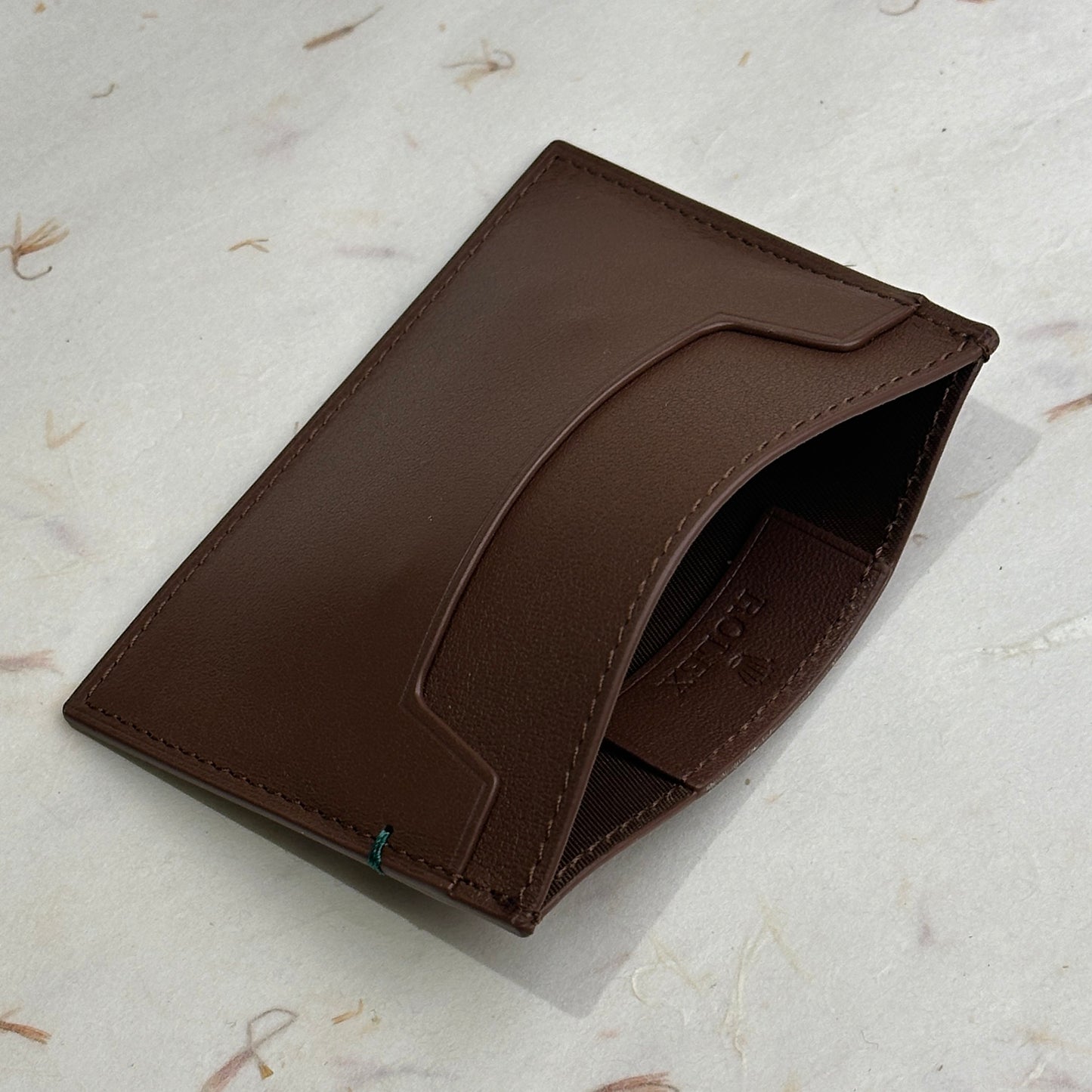 Rolex Signature Brown Leather Card Holder For Watch Enthusiasts | Chrono Collectible