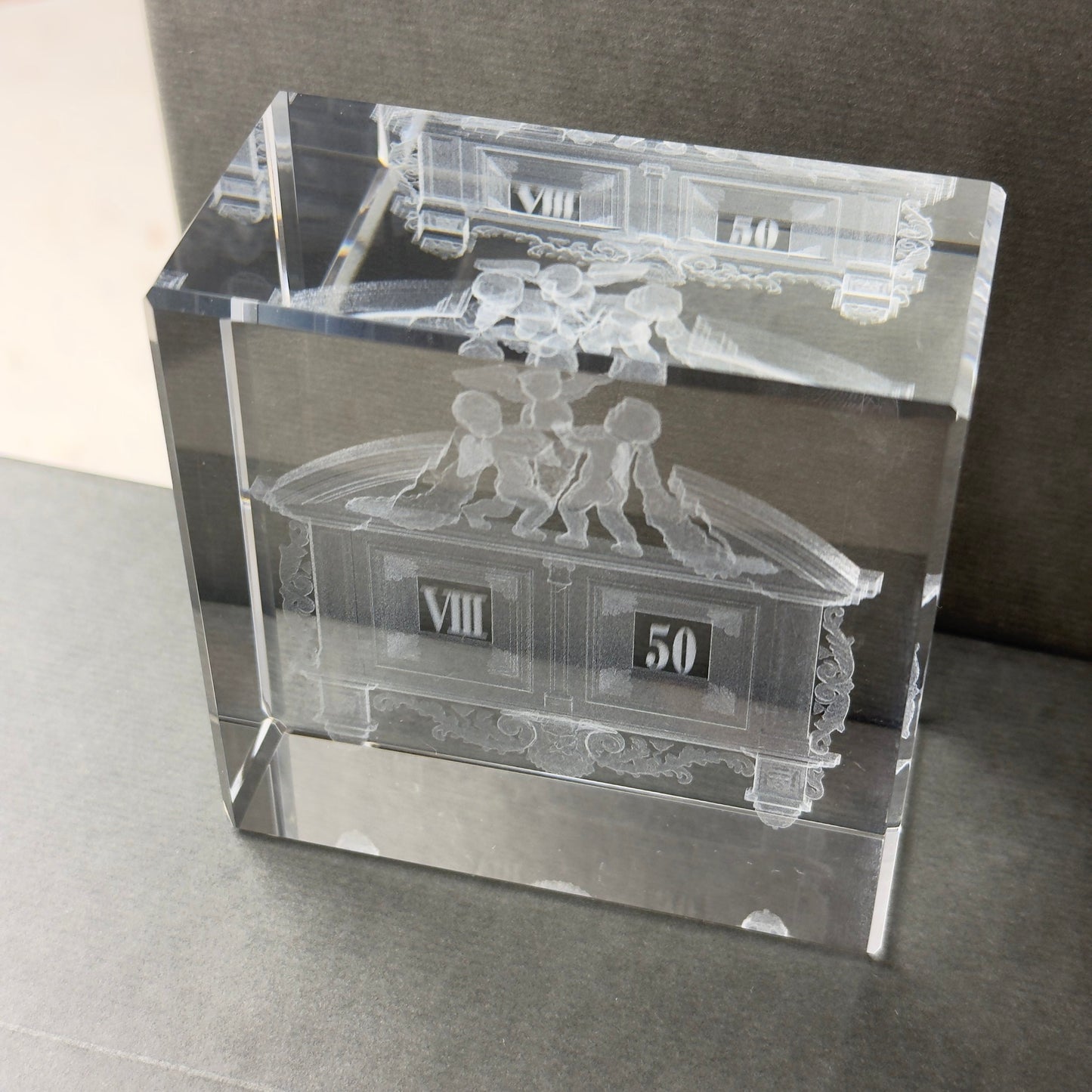 A. Lange & Söhne Crystal Opera Paperweight In Clear Crystal | Luxury Desk Accessory