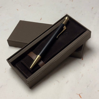 Patek Philippe Black Ballpoint Pen With Leather Pouch And Box | Luxury Writing Instrument