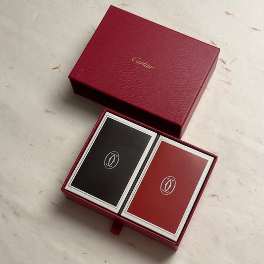 Cartier Red And Black Playing Cards Set - Luxury Collectible By Chrono