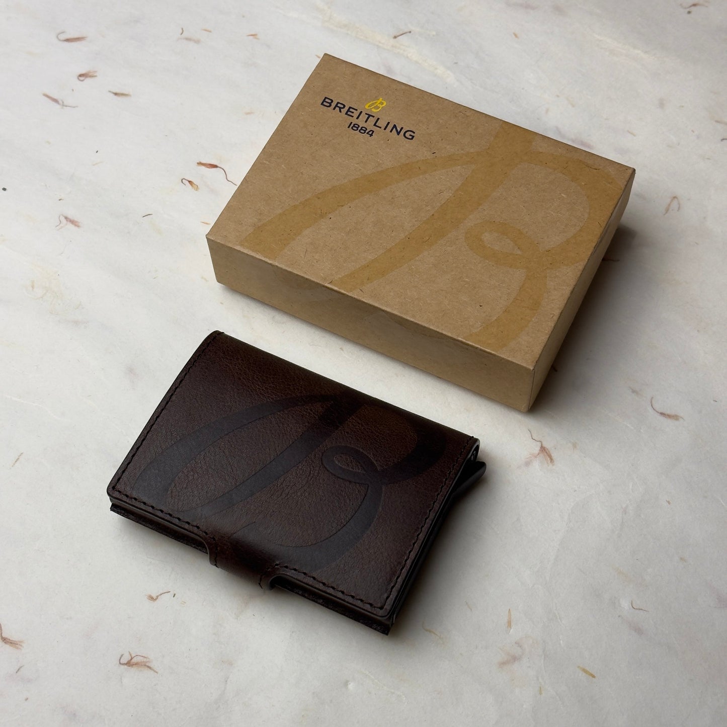 Breitling Heritage Brown Leather Card Holder For Business Professionals | Sleek & Stylish Choice