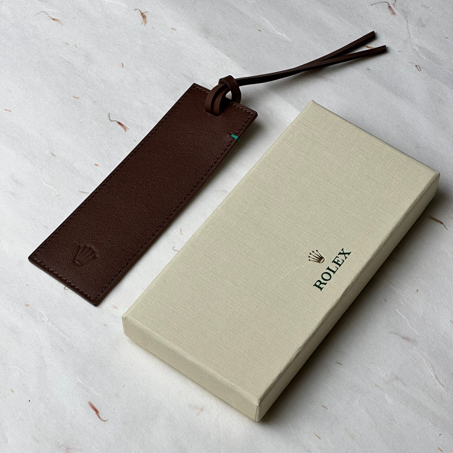 Rolex Brown Leather Bookmark For Luxury Reading | Elegant Addition To Your Collection