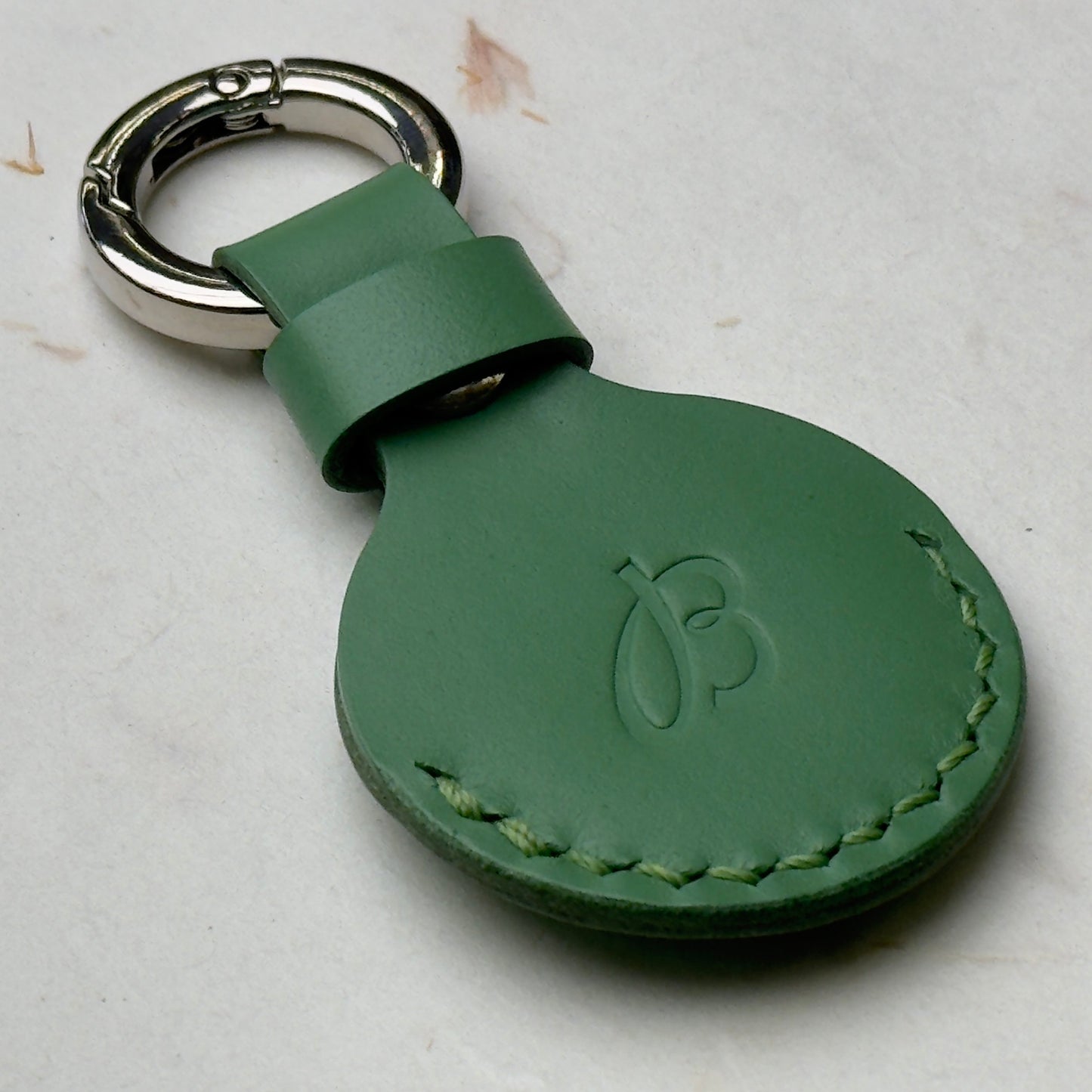 Breitling Green Leather Keychain For Stylish Key Carrying | Luxurious Key Holder