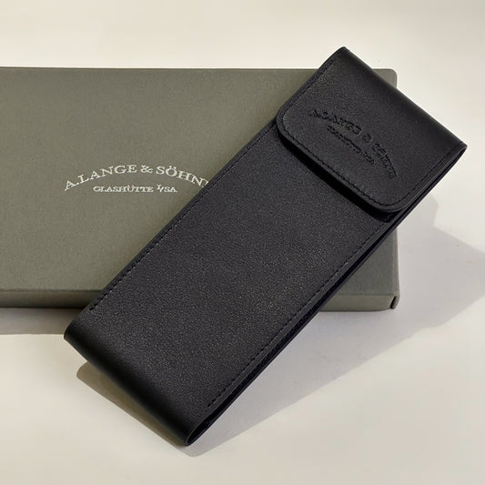 A. Lange & Söhne Leather Watch Case In Noir | Luxury Display Case