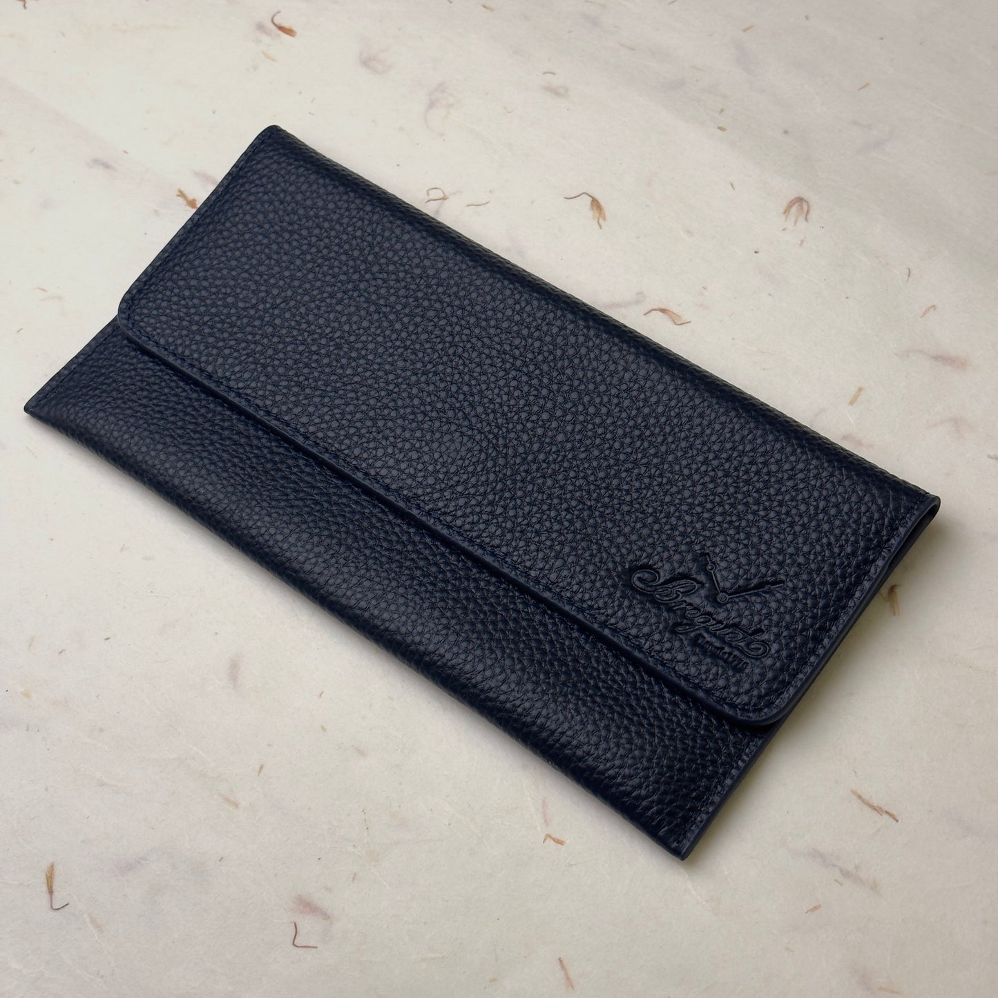 Breguet Blue Leather Long Wallet For Stylish Organization