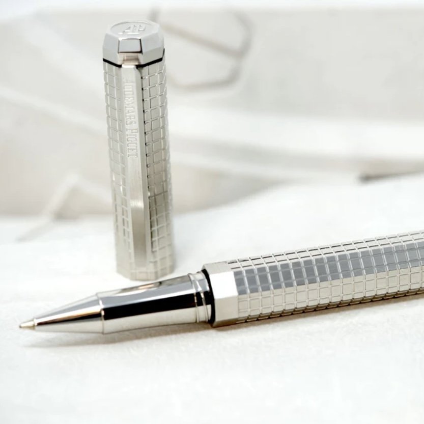 Audemars Piguet Silver Ballpoint Pen With Removable Cap | Royal Oak Luxury Writing Instrument