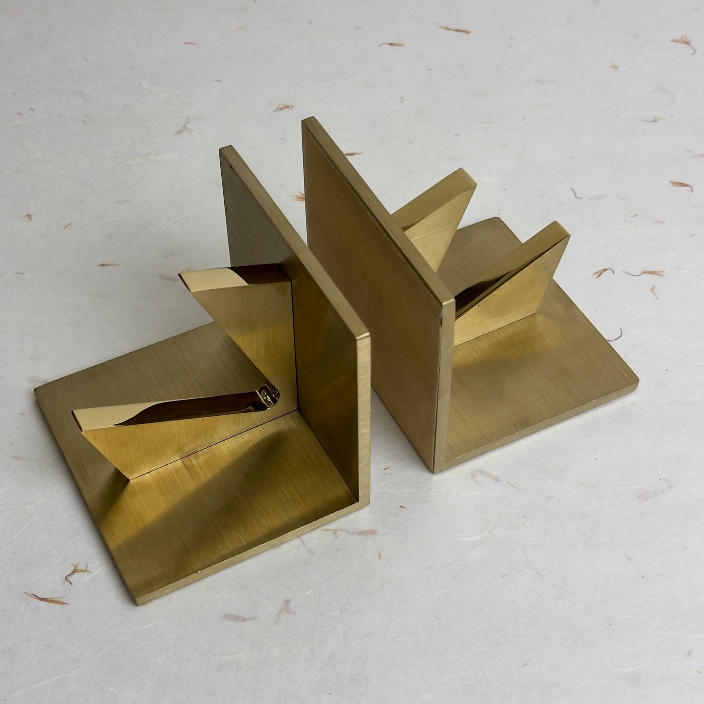 Vacheron Constantin Brass Bookends Set For Elegant Office Decor | Luxetime