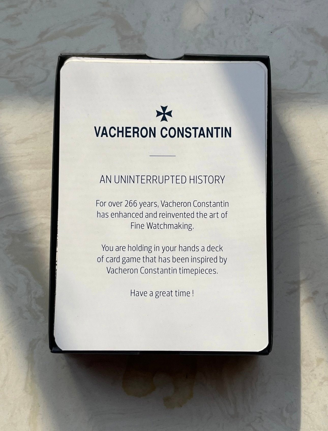 Vacheron Constantin Golden Edge Poker Cards With Gold-Gilded Edges | Premium Luxury Gaming Experience