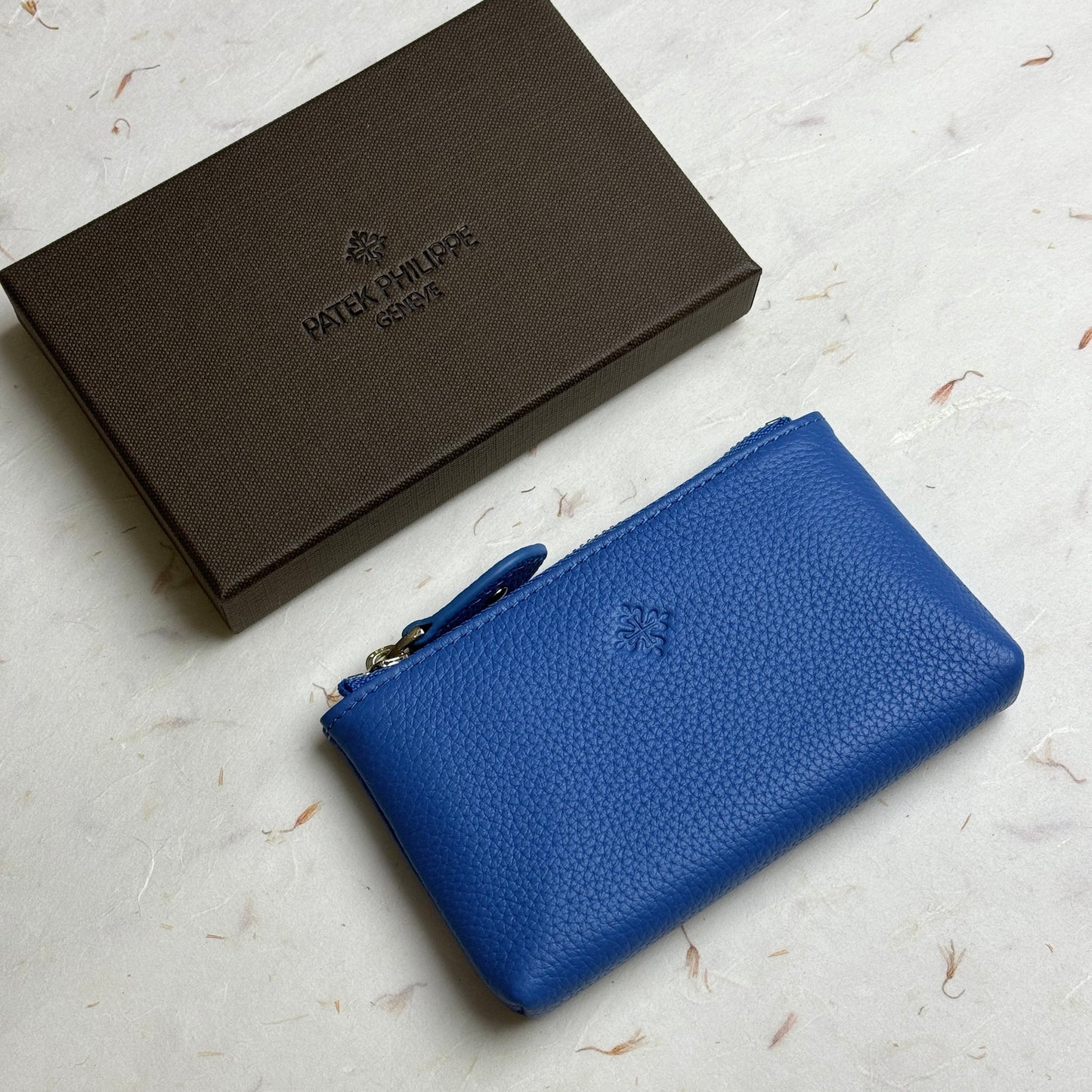 Patek Philippe Racing Blue Leather Zip Wallet For Calatrava Collection | Stylish Vip Accessory