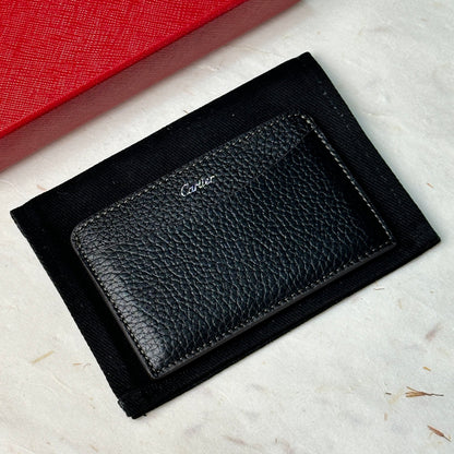 Cartier Black Leather Card Holder For Discerning Luxury Collectors | Cartier