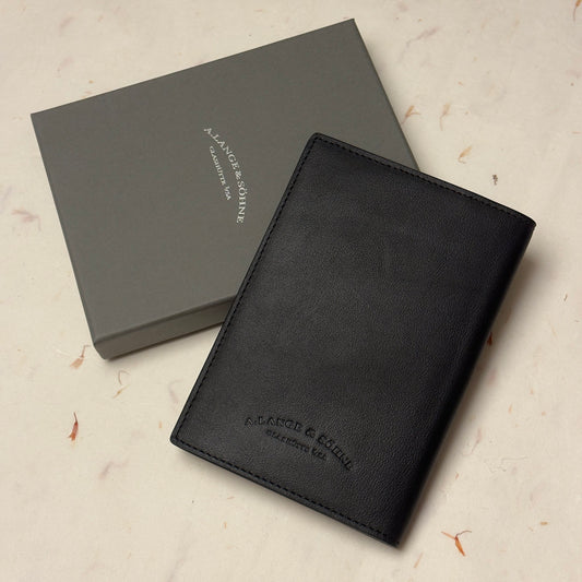 A. Lange & Söhne Black Leather Passport Holder | Luxury Accessory