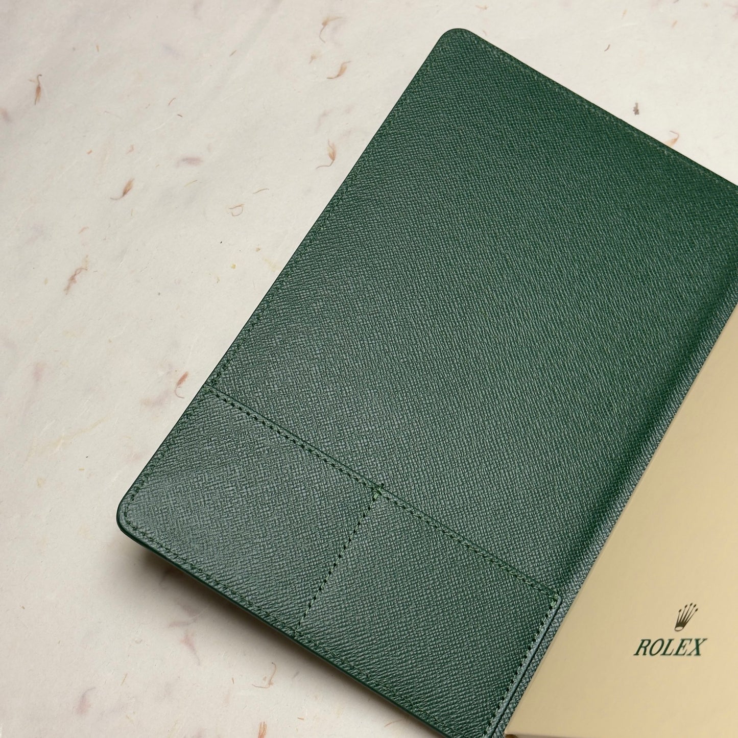 Rolex Emerald Green Leather Notebook For Rolex | Luxecrafts