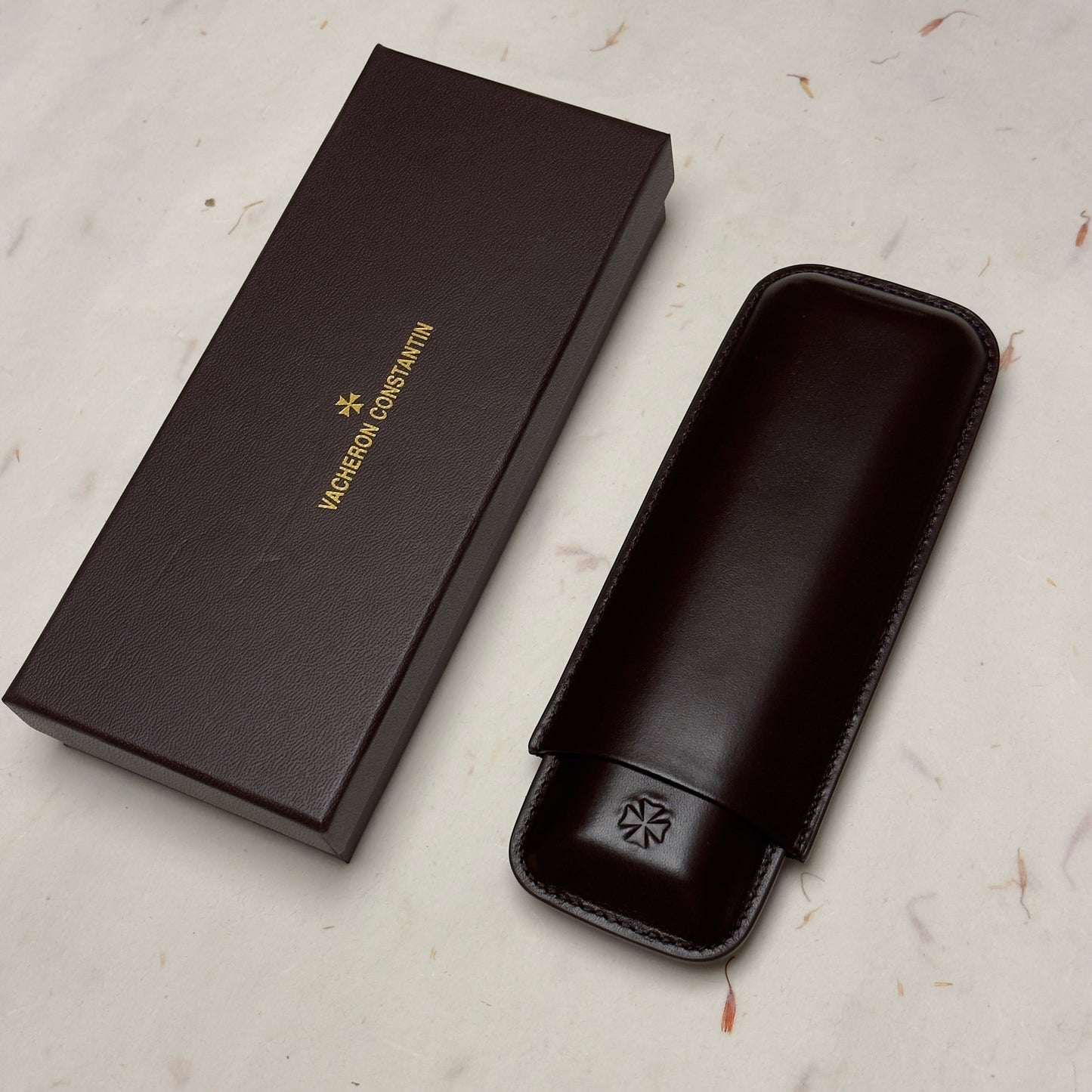 Vacheron Constantin Brown Leather Cigar Case For Discerning Cigar Aficionados