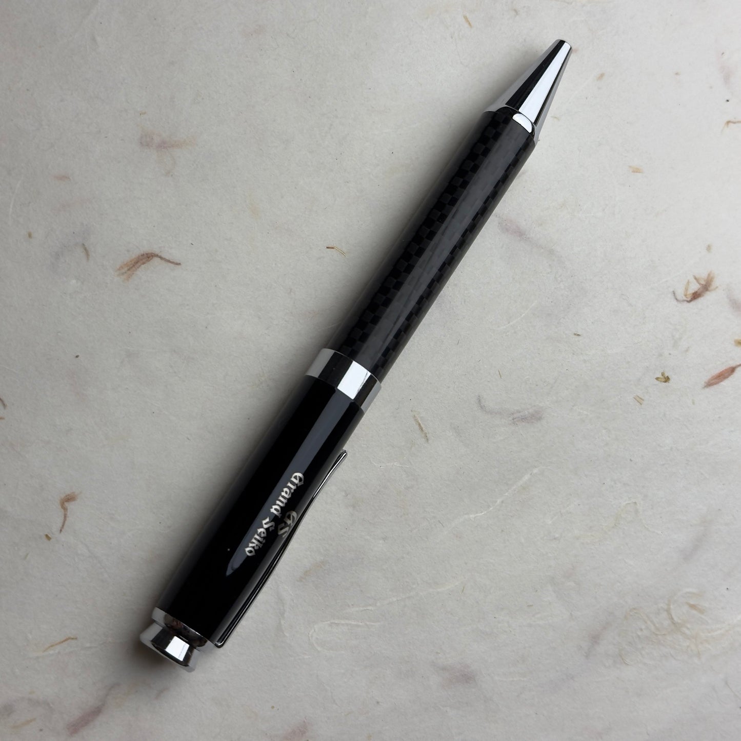 Grand Seiko Carbon Ballpoint Pen For Writing Excellence | Sleek Elegance