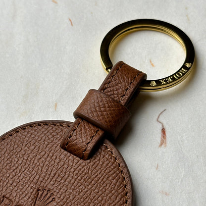 Rolex Brown Caviar Leather Keychain For Rolex | Luxetime Luxurious Accessory