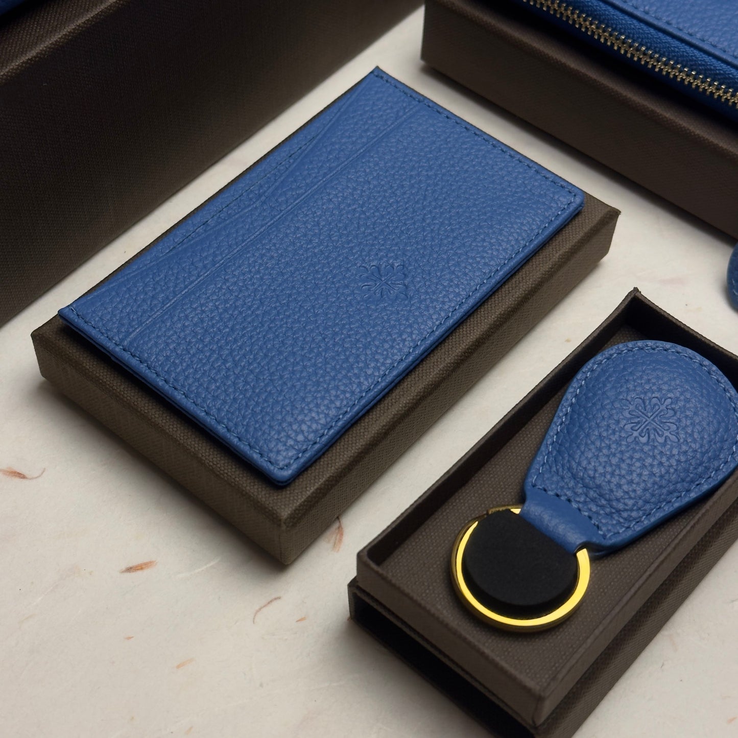 Patek Philippe Blue Leather Accessory Set For Watch Connoisseurs | Vip Gift Collection