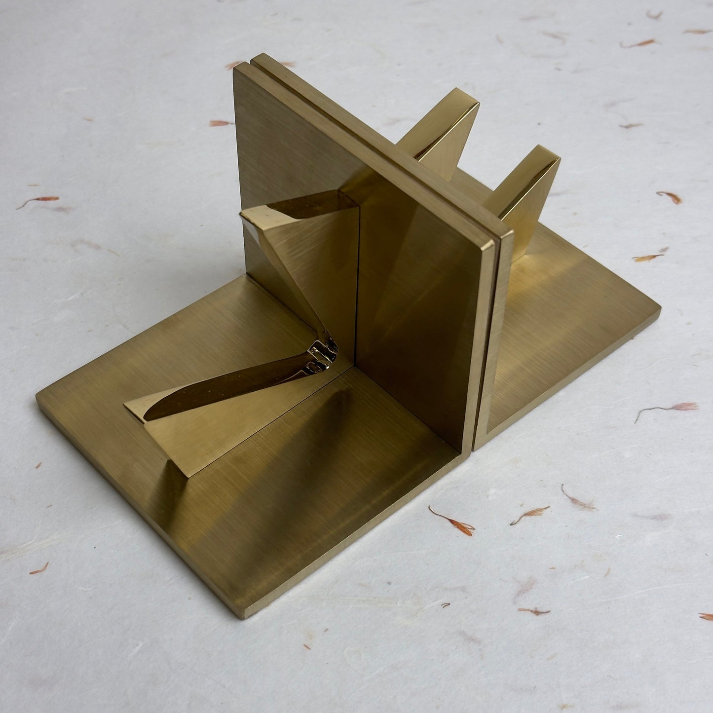 Vacheron Constantin Brass Bookends Set For Elegant Office Decor | Luxetime