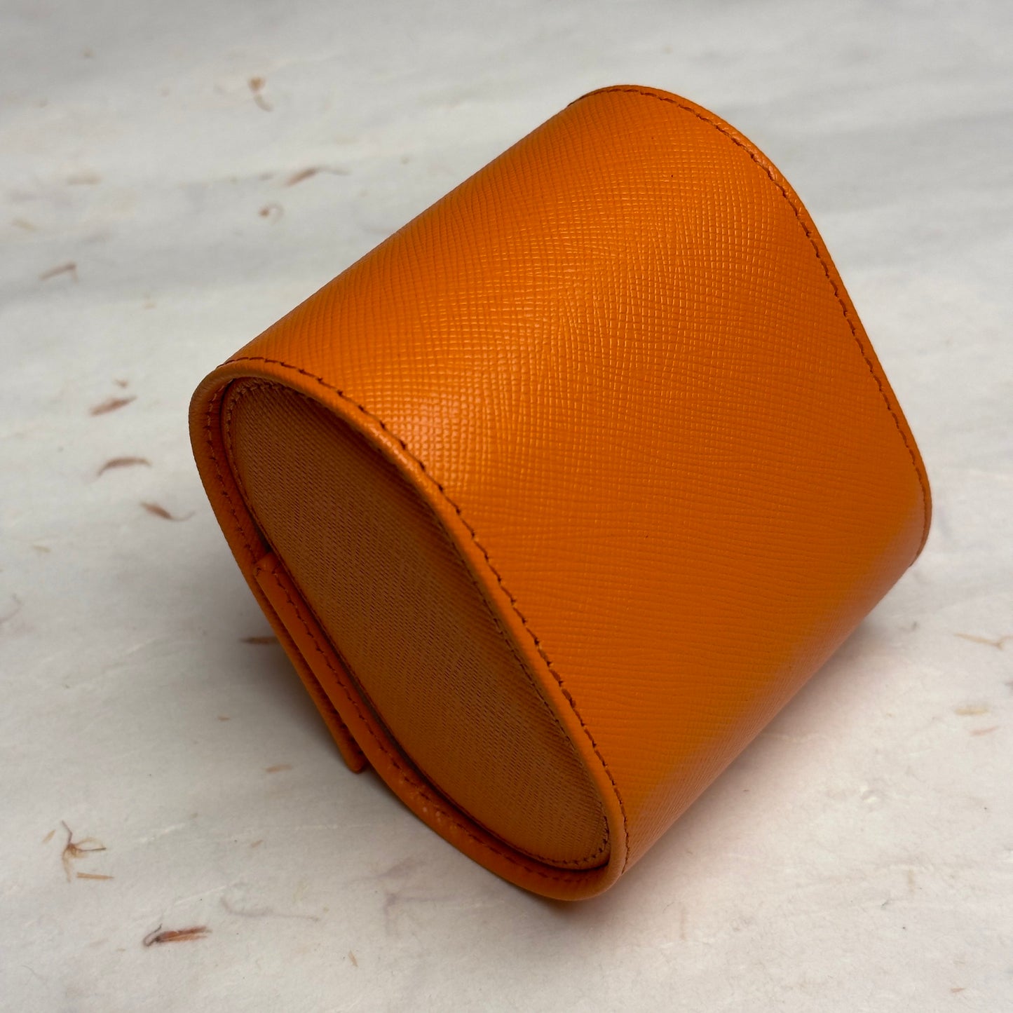 Patek Philippe Orange Leather Watch Case For Watch Storage | Elegantly Crafted Luxe Storage