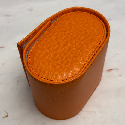 Patek Philippe Orange Leather Watch Case For Watch Storage | Elegantly Crafted Luxe Storage