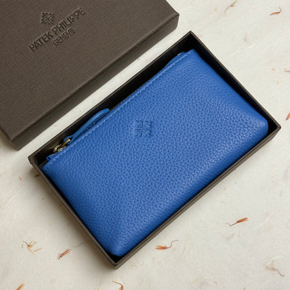 Patek Philippe Racing Blue Leather Zip Wallet For Calatrava Collection | Stylish Vip Accessory