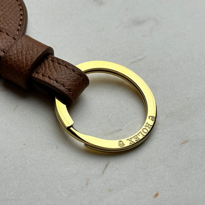 Rolex Brown Caviar Leather Keychain For Rolex | Luxetime Luxurious Accessory