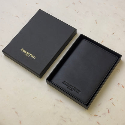 Audemars Piguet Black Leather Passport Holder For Stylish Travel | Elegant Travel Companion