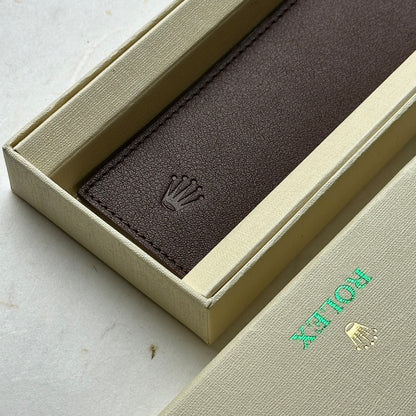 Rolex Brown Leather Bookmark For Luxury Reading | Elegant Addition To Your Collection