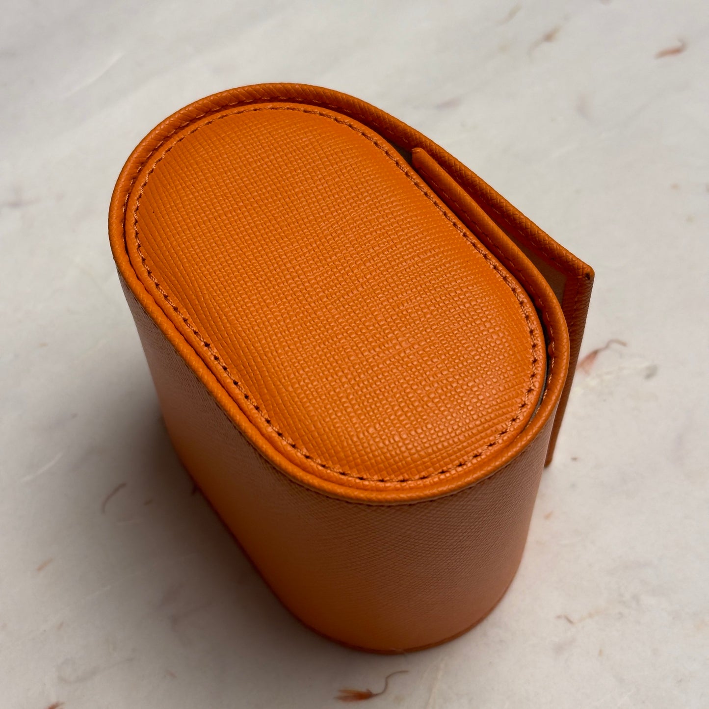 Patek Philippe Orange Leather Watch Case For Watch Storage | Elegantly Crafted Luxe Storage