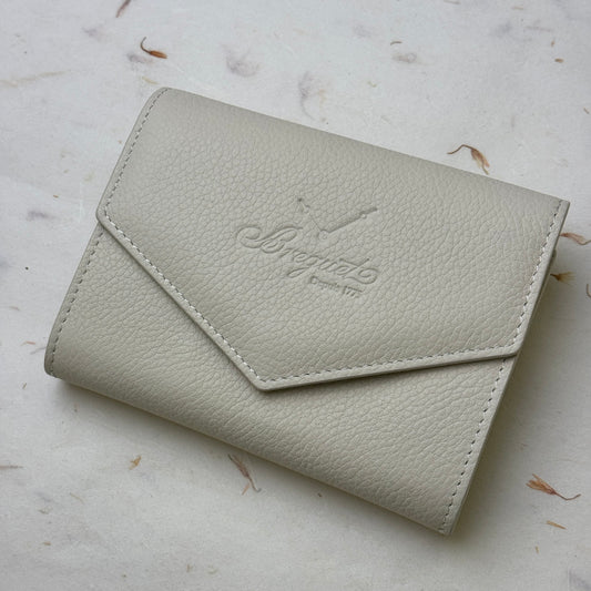 Breguet White Leather Wallet For Watch Enthusiasts | Elegant Accessory For Timepiece Aficionados