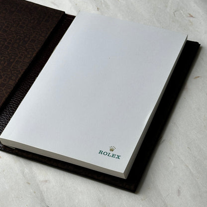 Rolex Burgundy Caviar Leather Notebook For Exquisite Writing Experience | Luxury Craftsmanship