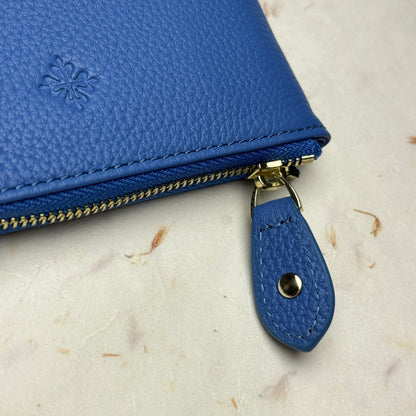 Patek Philippe Racing Blue Leather Zip Wallet For Calatrava Collection | Stylish Vip Accessory