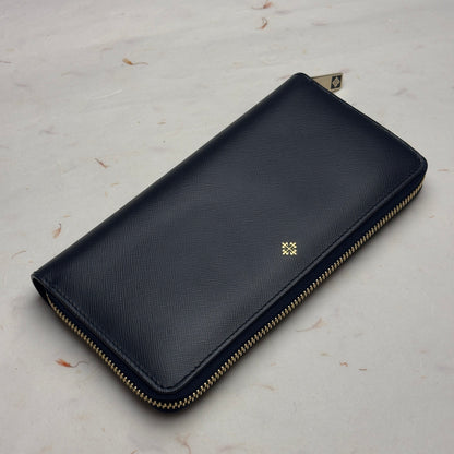 Patek Philippe Black Leather Long Wallet, Saffiano Leather For Watch Lovers | Vip Gift