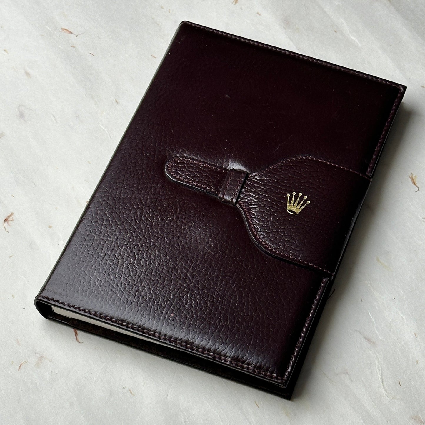 Rolex Burgundy Caviar Leather Notebook For Exquisite Writing Experience | Luxury Craftsmanship