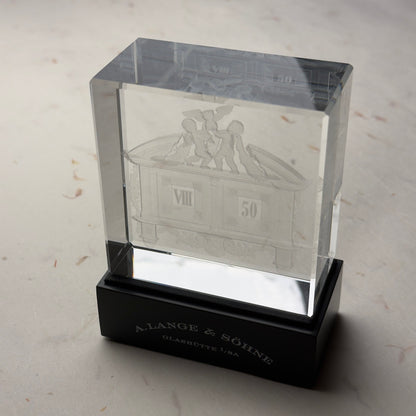 A. Lange & Söhne Crystal Opera Paperweight In Clear Crystal | Luxury Desk Accessory