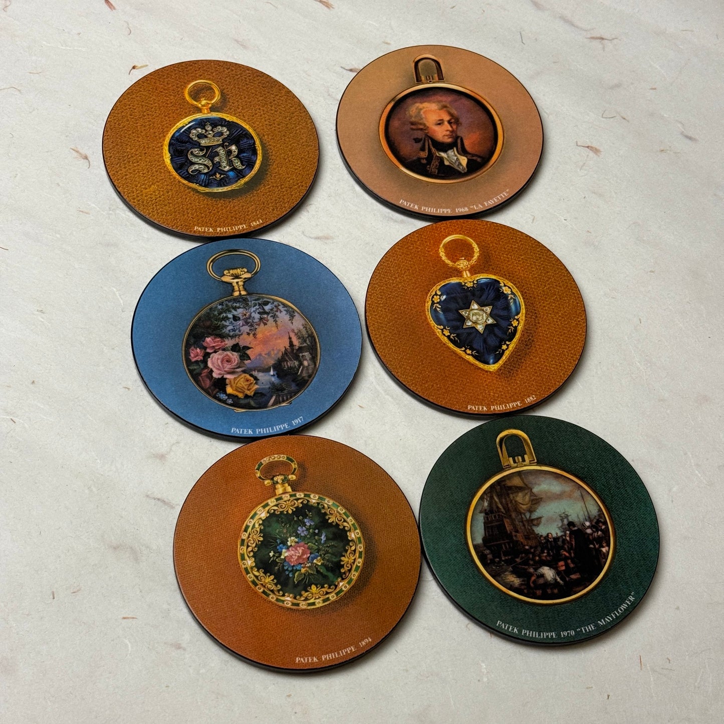 Patek Philippe Vintage Coaster - Art Collection For Elegant Table Settings