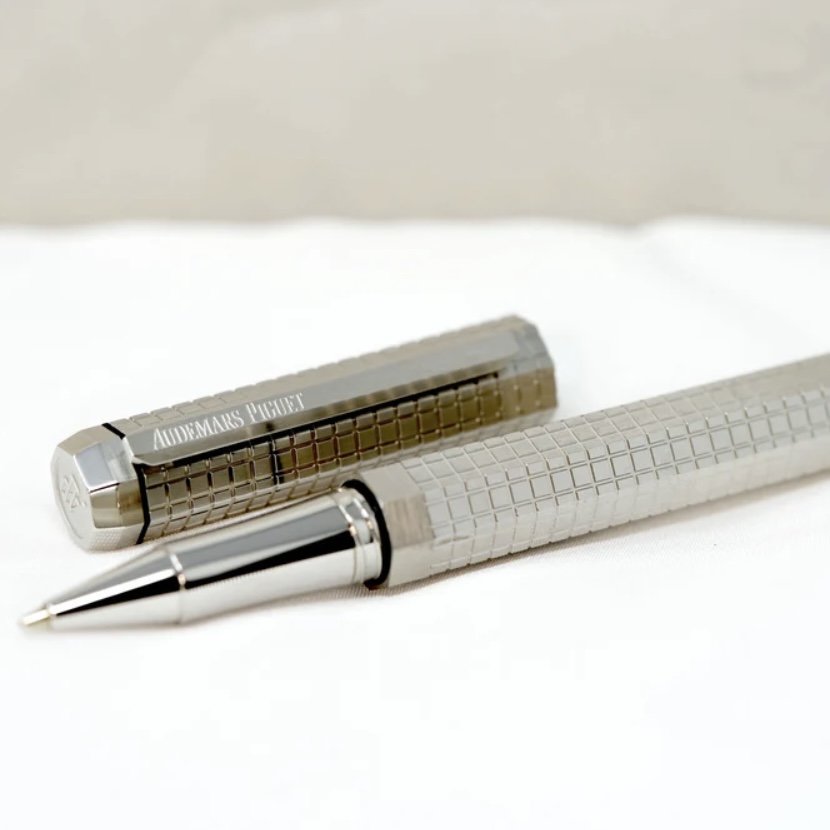 Audemars Piguet Silver Ballpoint Pen With Removable Cap | Royal Oak Luxury Writing Instrument