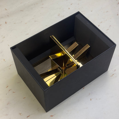 Vacheron Constantin Mirrored Brass Bookends Set For Elegant Office Decor | Luxetime