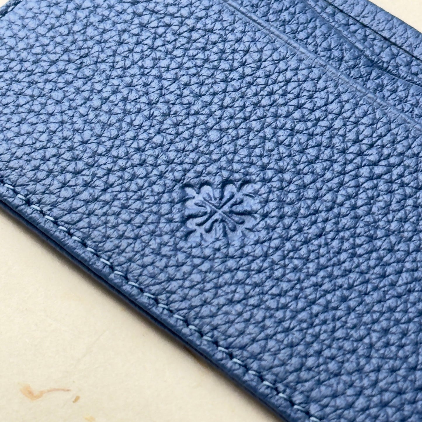 Aqua Blue Leather Card Holder For Stylish Organization | Patek Philippe