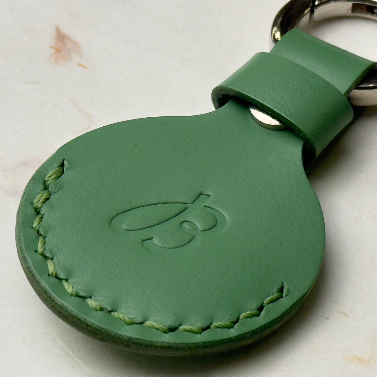 Breitling Green Leather Keychain For Stylish Key Carrying | Luxurious Key Holder