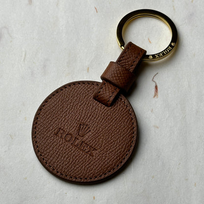 Rolex Brown Caviar Leather Keychain For Rolex | Luxetime Luxurious Accessory