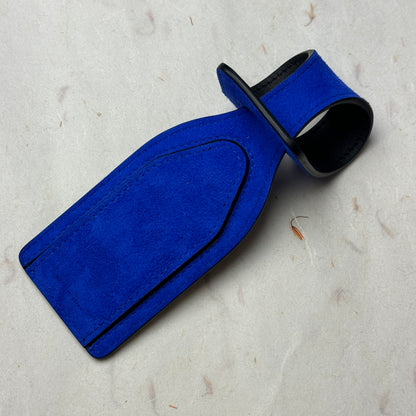 Richard Mille Blue Suede Luggage Tag For Luxury Travelers | Handcrafted In Italy