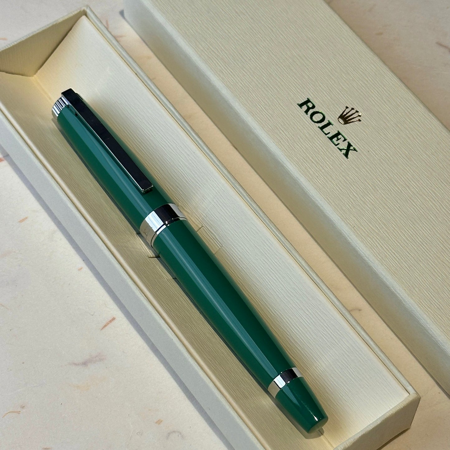 Rolex Green Rollerball Pen For Vips | Baselworld Exclusive Vip Gift