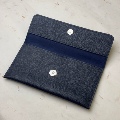 Breguet Blue Leather Long Wallet For Stylish Organization