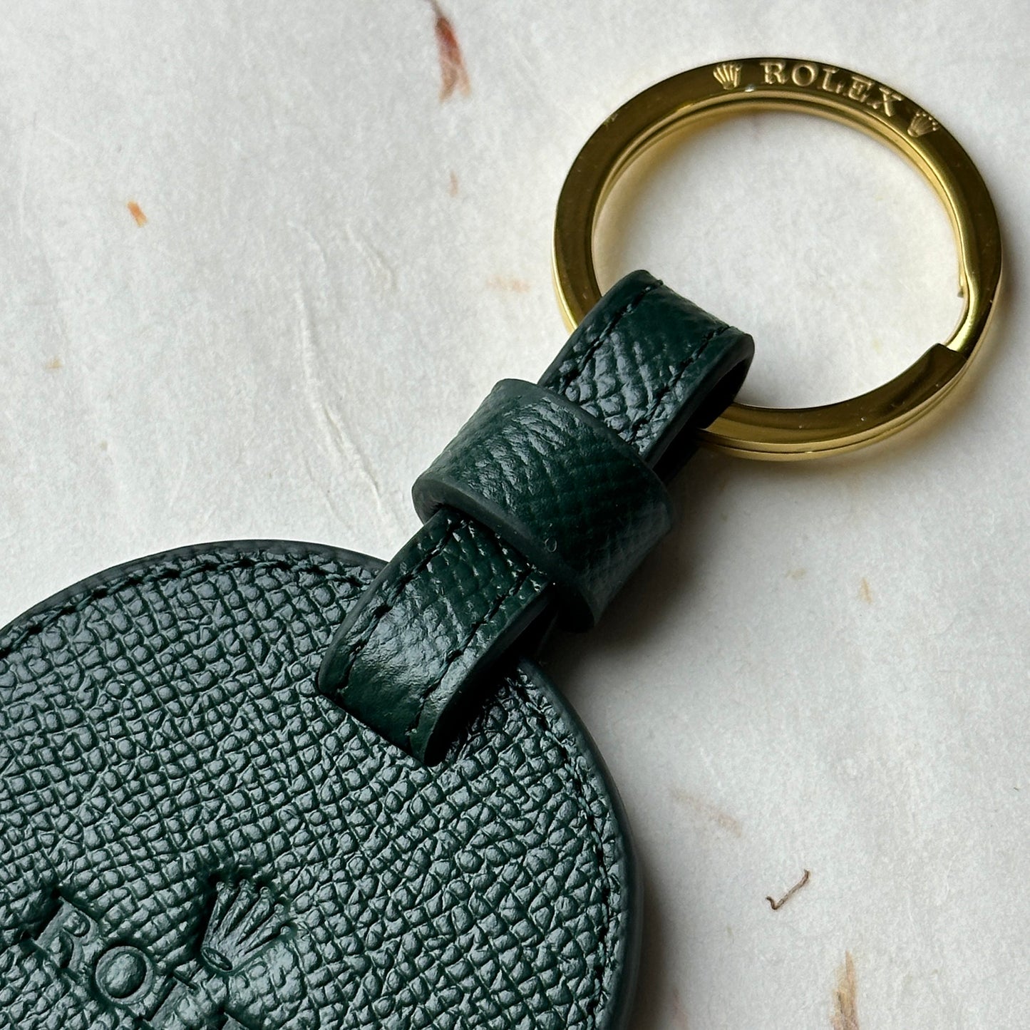 Rolex Green Caviar Leather Keychain For Rolex | Luxurious Elegance