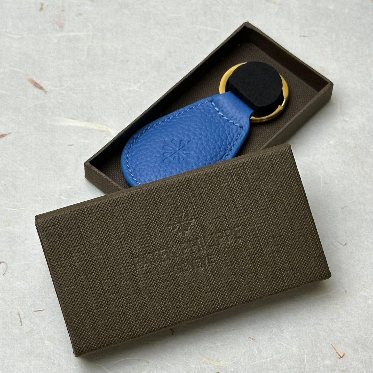 Patek Philippe Azure Blue Leather Keyring For Patek Philippe Watches | Handmade Vip Charm