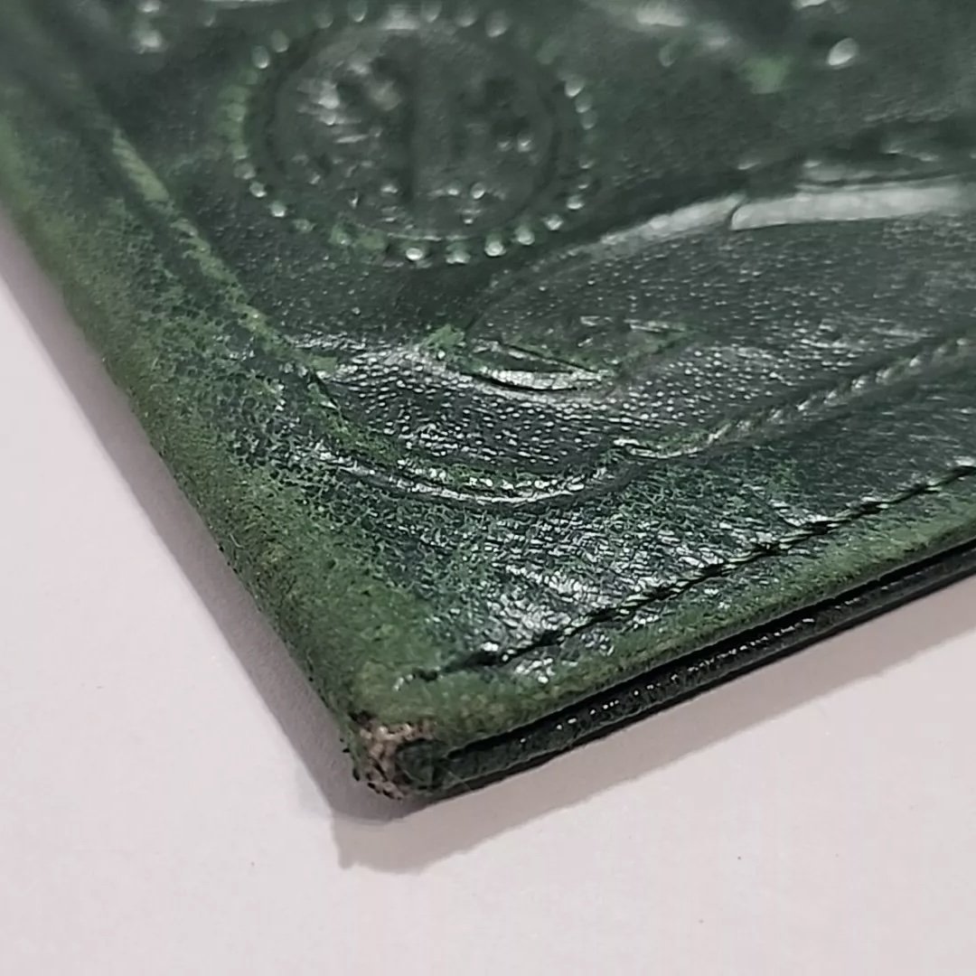 Vintage 1950S-60S Rolex Green Leather Passport Wallet | Classic Luxury Statement