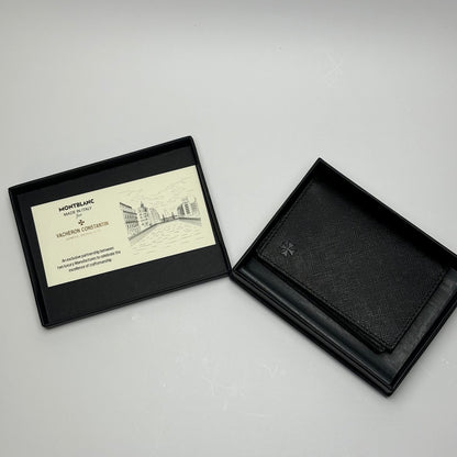 Montblanc X Vacheron Constantin Black Leather Cardholder For Vip | Elegant Luxury Accessory